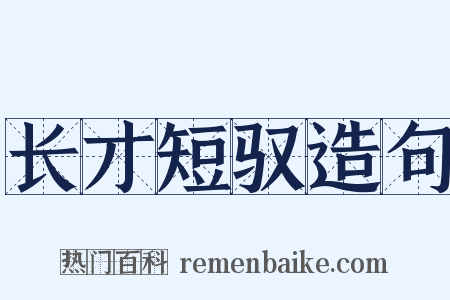 长才短驭造句是什么意思的图片